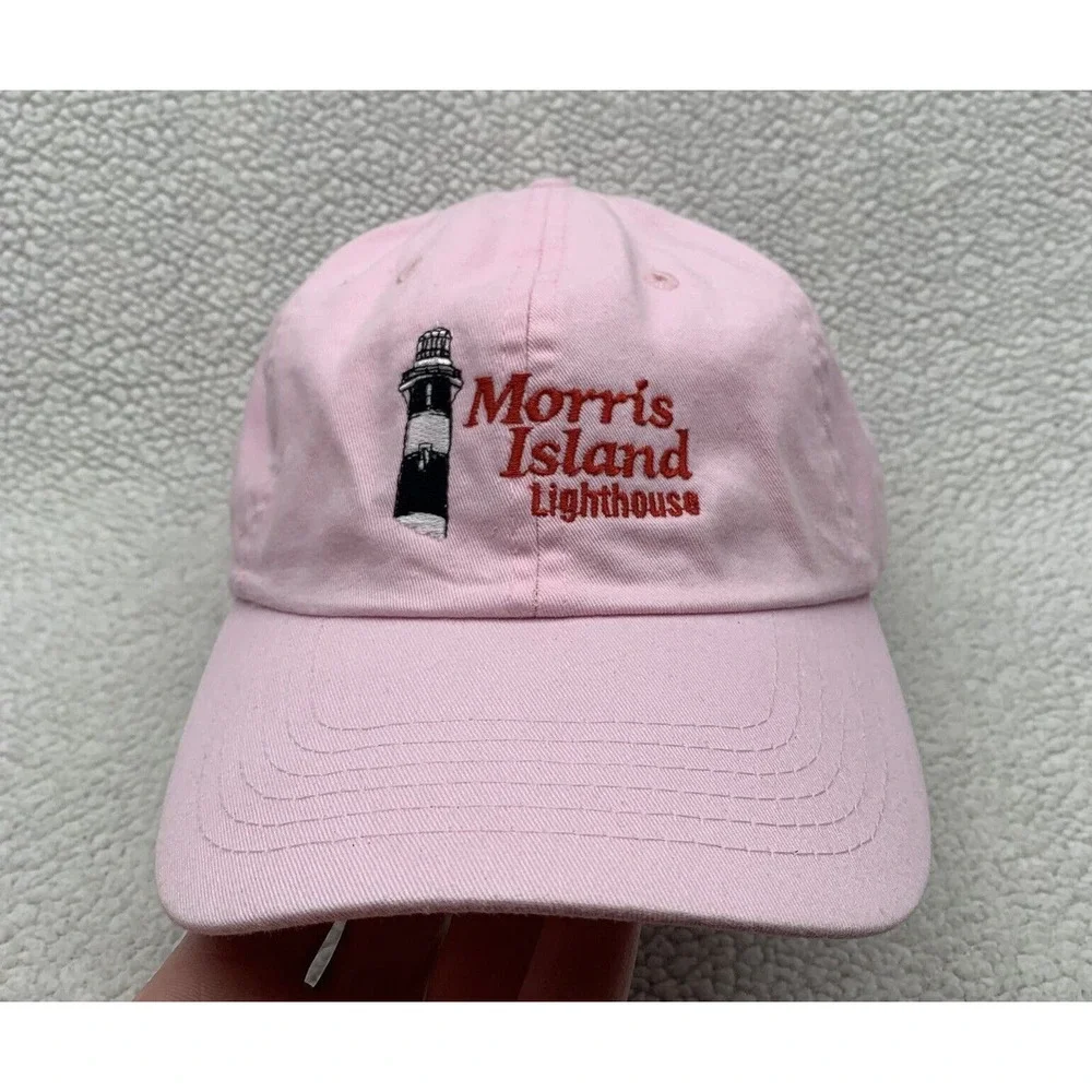 Morris Island Lighthouse Hat Cap‎ Womens OSFM Pink Save The Light South Carolina